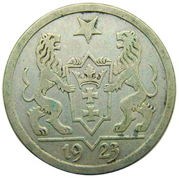 Polonia . DANZIG 2 Gulden 1923 ... 