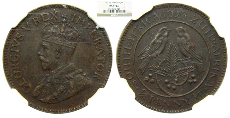 South Africa 1/4 Penny 1923 ... 