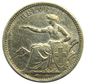Suiza 1/2 Franc 1850 A (km#8) ... 