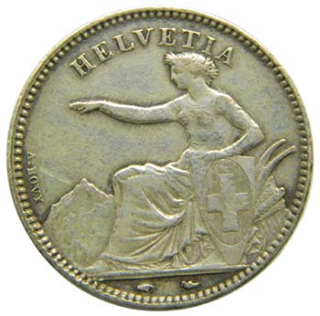 Suiza 1 Franc 1851 A (km#9) ... 