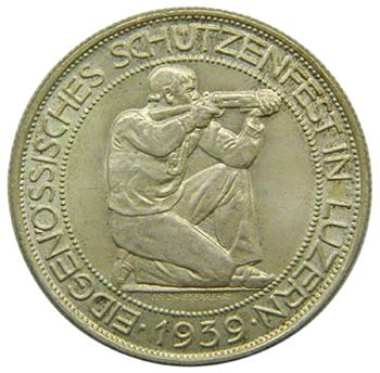 Suiza 5 Franc 1939 .  Switzerland ... 