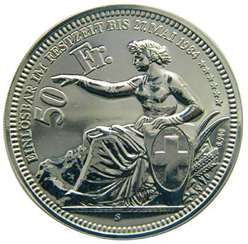 Suiza  50 francs 1984 . ... 