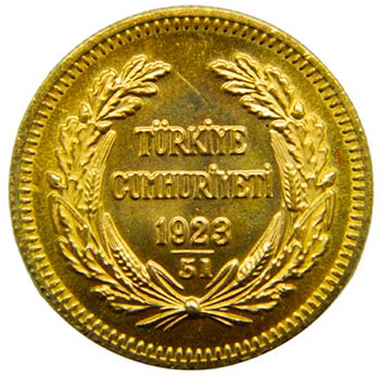 Turquia 100 Kurush. 1923-51 (km# ... 
