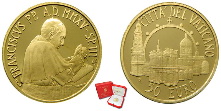 Vaticano 50 euro 2015 . Papa ... 