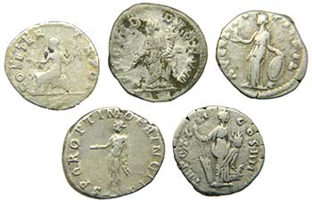 lotes - Lote de 5 denarios ... 