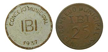 Ibi Alicante 1937. 25 céntimos y ... 