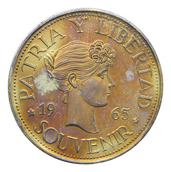 Cuba 1965. Peso. Souvenir. Proof ... 