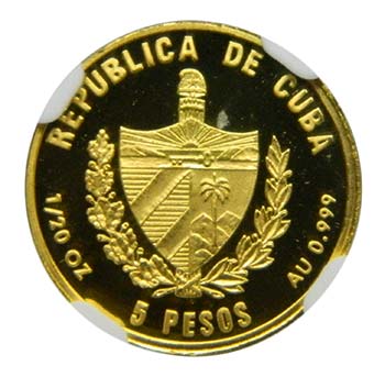 Cuba 1999. 5 pesos. (km#673). 1/20 ... 