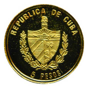 Cuba 2005. 5 Pesos (km#745). 1,24 ... 