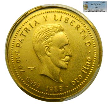 Cuba 1989. 10 pesos. Jose Martí. ... 