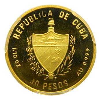 Cuba 1992. 10 pesos. (km#342)(PCGS ... 
