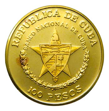 Cuba 1988. 100 pesos (km#203). ... 