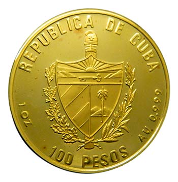 Cuba 1992. 100 pesos (km#536). 31 ... 