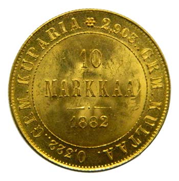 Finlandia 1882 S. 10 Markkaa. ... 