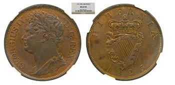 Irlanda 1823. Penny Jorge IV. ... 
