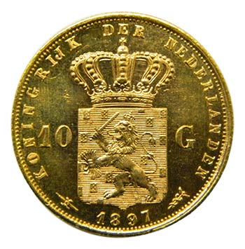 Netherlans 1897. 10 Gulden. ... 