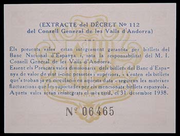 Andorra. 50 céntimos. 19.12.1936. ... 