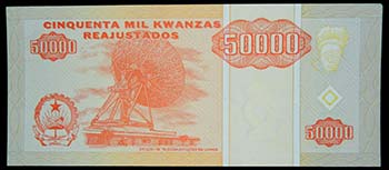 Angola. 50,000 kwanzas ... 