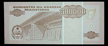 Angola. 500,000 kwanzas ... 