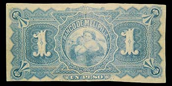 Chile. 1 peso. 1879. BANCO DE ... 