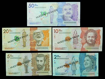 Colombia. Set 5 banknotes. 2015. ... 