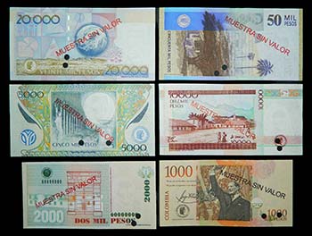 Colombia. Set 6 banknotes. ... 