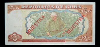 Cuba. 3 pesos. 1995. MUESTRA. ... 