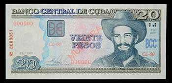Cuba. 20 pesos. 2009. MUESTRA. 1 ... 
