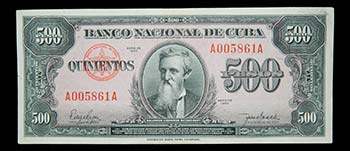 Cuba. 500 pesos. 1950. Pick 83.