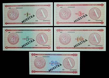 Cuba Serie 5 Billetes 1985.Series ... 