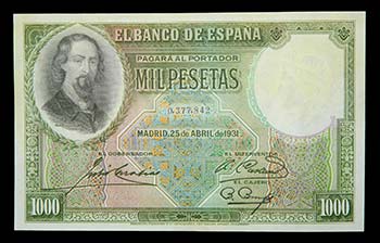 España. 1000 Pesetas. 25.4.1931. ... 
