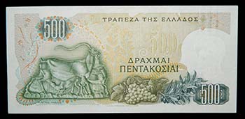 Grecia. 500 drachmai. 1.11.1968. ... 