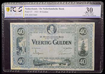 Netherlands. 40 Gulden 1923. Pick ... 