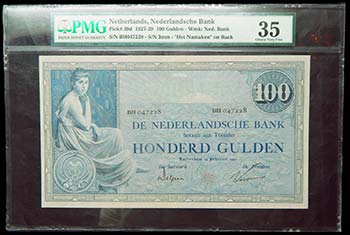 Netherlands. 100 Gulden. 1927-29. ... 