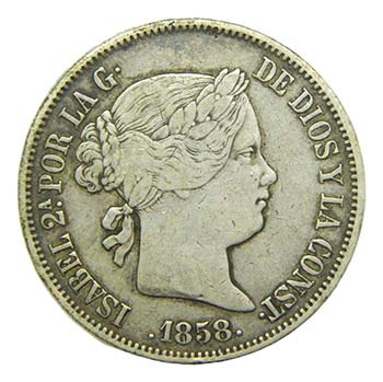 Isabel II (1833-1868). 1858. 20 ... 