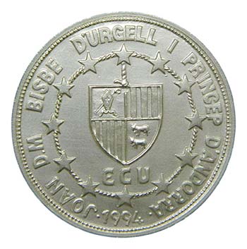 Andorra. 20 diners. 1994 (KM#100). ... 
