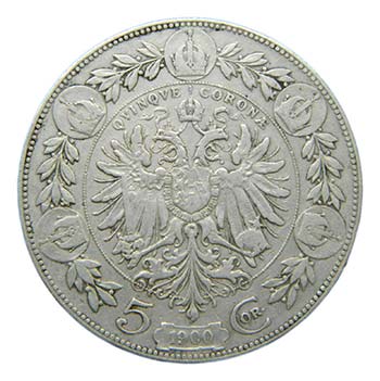 Austria. 5 coronas. 1900 ... 