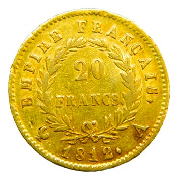 Francia. 20 francos. 1812 A. ... 
