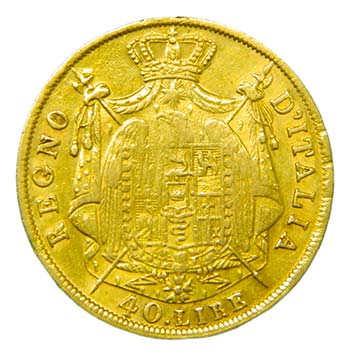 Italia. 40 liras. 1808 M. Milán. ... 