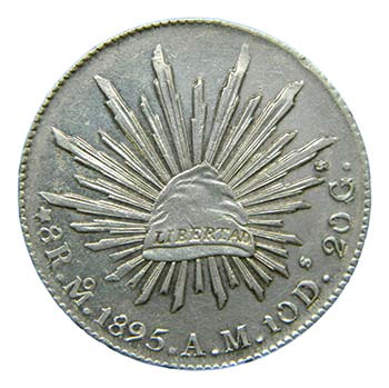 México. 8 Reales. 1895 AM. ... 