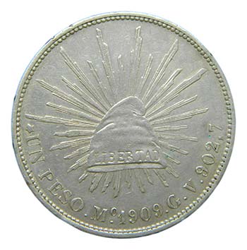 México. 8 Reales. 1909 GV. ... 