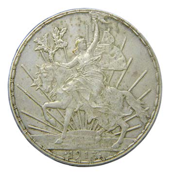 México. Un peso. 1913. (KM#453). ... 