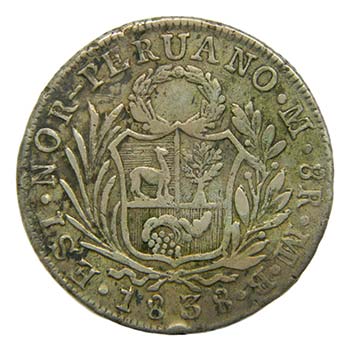 Perú. 8 reales. 1838 MB. ... 