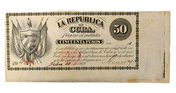 Cuba. 50 pesos. 10 Julio 1869. ... 