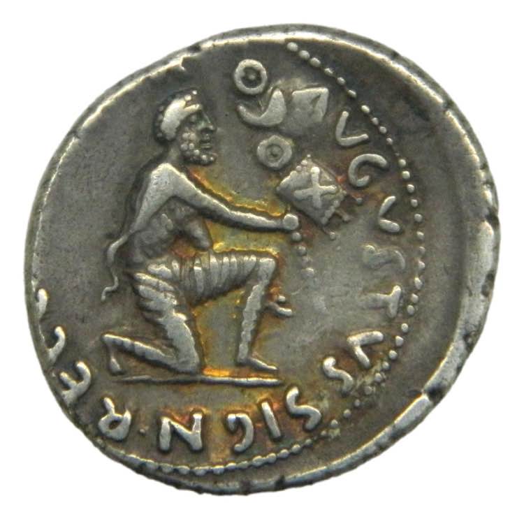 Augusto (27 aC-14 dC). Denario.  ... 