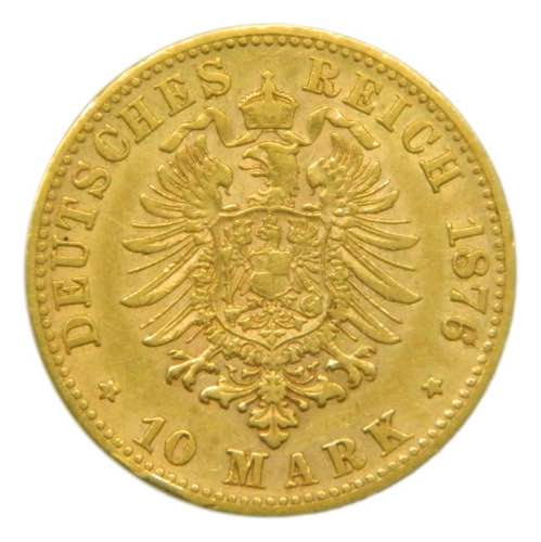 Alemania Wütemberg. 10 mark 1876 ... 