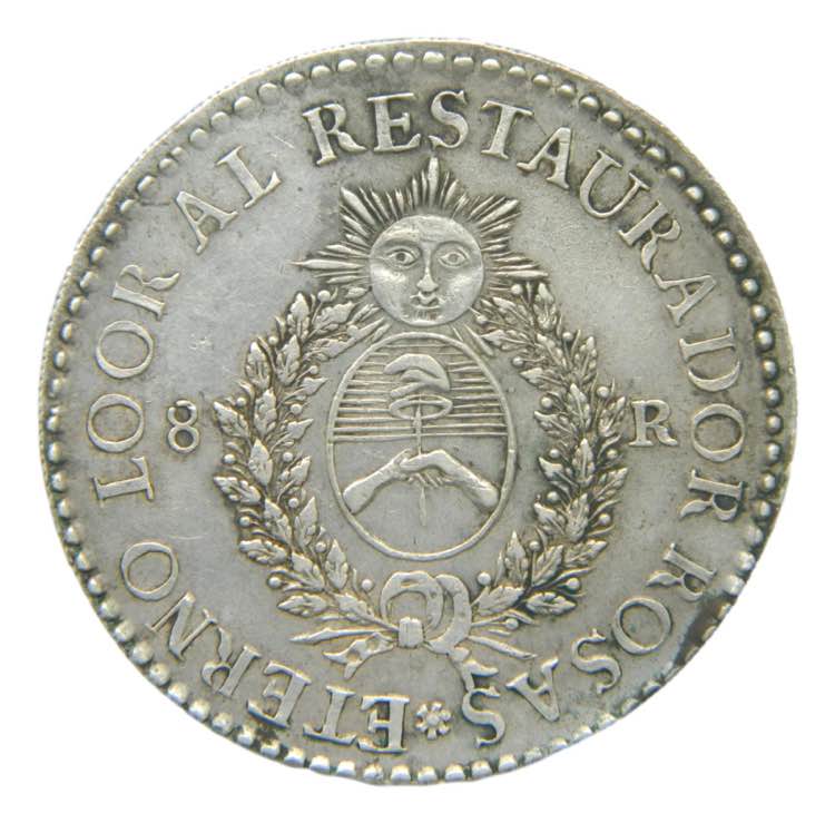 Argentina 8 reales 1838 R (km#8) ... 