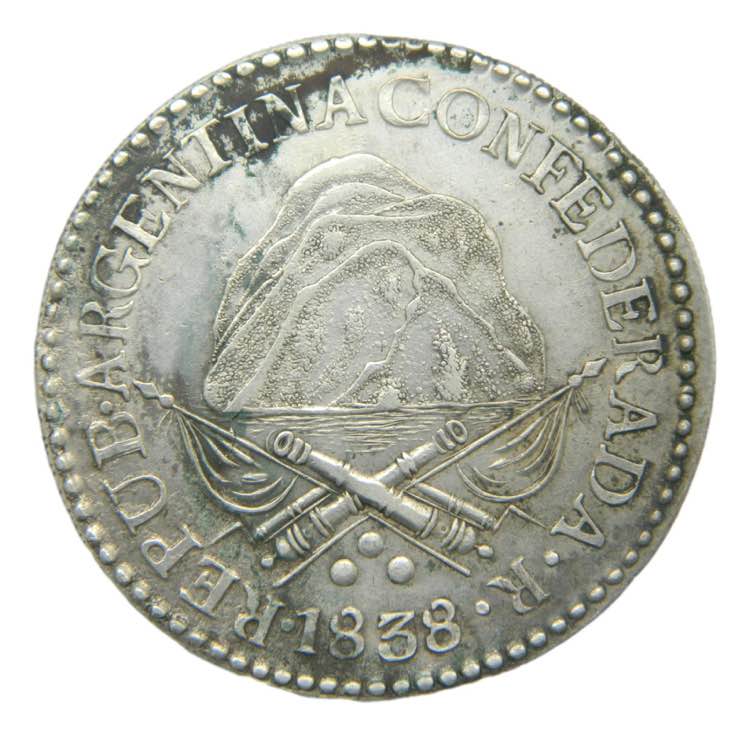 Argentina 8 reales 1838 R (km#8) ... 