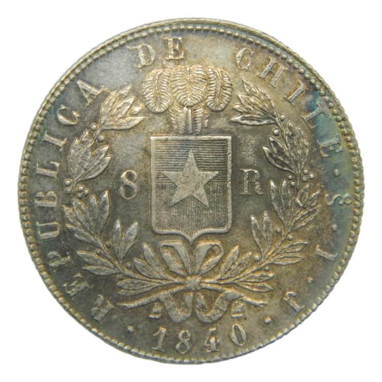 Chile 8 Reales 1840 So IJ. ... 