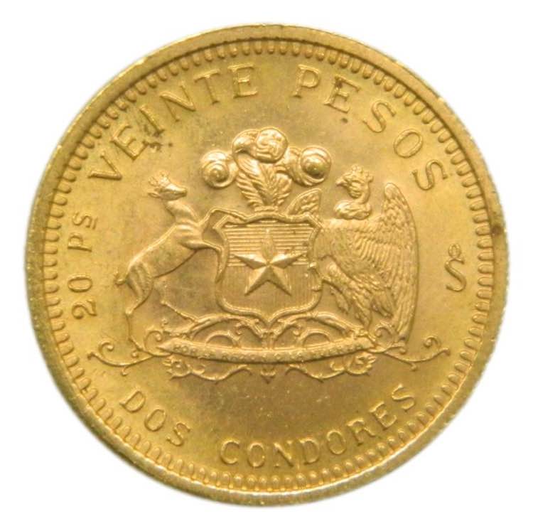 Chile. 20 pesos (2  condores) 1976 ... 
